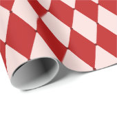 Papier Cadeau Jacquard rouge et rose Festive Noël moderne (Coin rond)