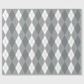 Papier Cadeau Jacquard XL blanc gris gris noir (Plat)