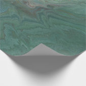 Papier Cadeau Jade 2 Vert Profond Abstrait (Coin)