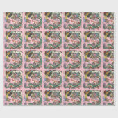 Papier Cadeau Jade Dragon and Gold Phoenix playing with a pearl (Plat)