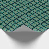 Papier Cadeau Jade et Turquoise avec Or (Coin)