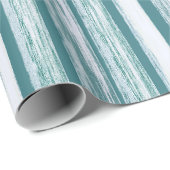 Papier Cadeau Jade Green Beach Hut Motif élégant (Coin rond)