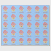 Papier Cadeau J'adore Bake ! Cute Cupcake (Plat)