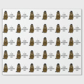 Papier Cadeau J'adore Groundhog Day (Plat)