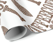 Papier Cadeau J'adore le café (Coin rond)