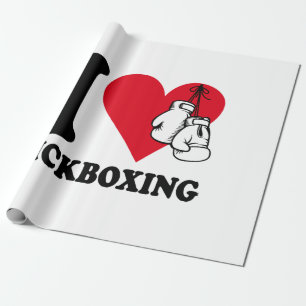 Papier Cadeau J'adore le kickboxing