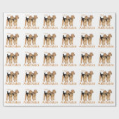 Papier Cadeau J'adore les Airedales (Plat)