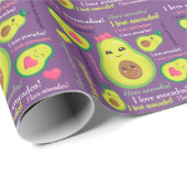 Papier Cadeau J'adore les avocats (Coin rond)