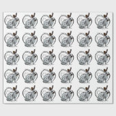 Papier cadeau J'adore les lapins (Plat)