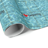 Papier Cadeau J'adore nager (Coin rond)