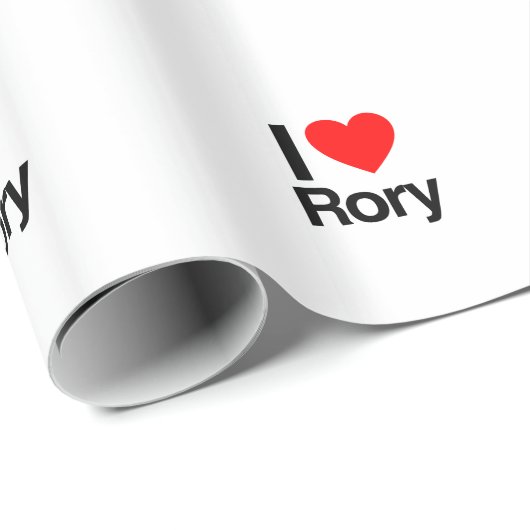 Papier Cadeau j'adore rory (Coin rond)