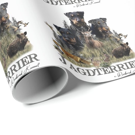 Papier Cadeau Jagdterrier (Coin rond)