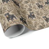 Papier Cadeau Jagdterrier- Chien de chasse  (Coin rond)