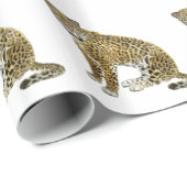 Papier Cadeau Jaguar regardant avec l'intention (Coin rond)