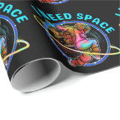 PAPIER CADEAU J'AI BESOIN D'ESPACE (Coin rond)