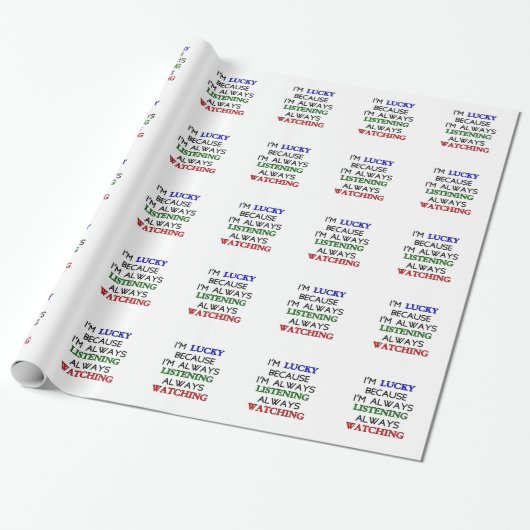 Papier Cadeau J'ai de la chance (Déroulé)