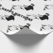 Papier Cadeau J'Ai De L'Air ! - Tracé de scooter de départ (Coin)