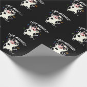 Papier Cadeau J'Ai Des Mooos Drôle Dansant Pun Vache Dark BG (Coin)