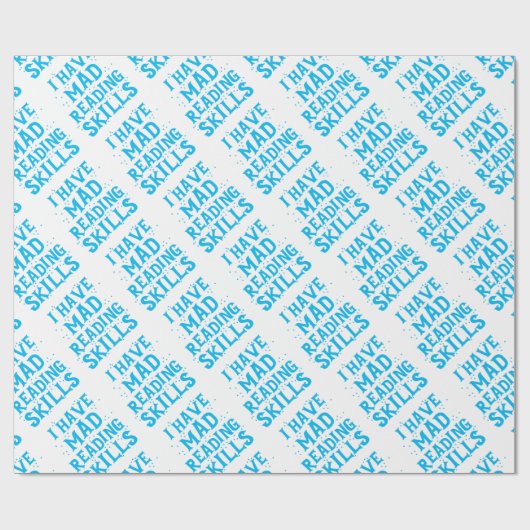 Papier Cadeau j'ai des qualifications de lecture folles (Plat)