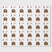Papier Cadeau J'ai du coeur (Plat)