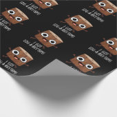 Papier Cadeau J'Ai Obtenu Log-a-rythm Funny Wood Pun Dark BG (Coin)
