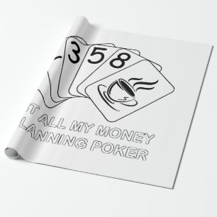 Papier Cadeau J'Ai Perdu Tout Mon Argent Sur La Planification Du