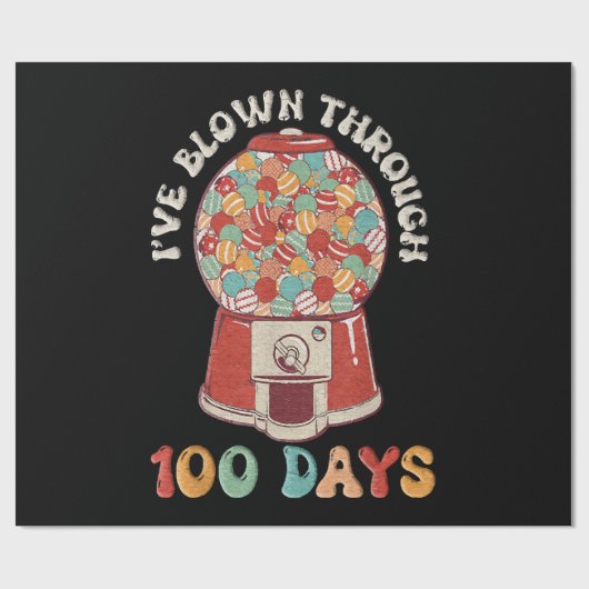 Papier Cadeau J'ai soufflé 100 jours (Plat)