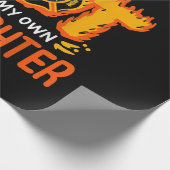 Papier Cadeau J'ai tellement chaud que j'ai mon propre pompier (Coin)