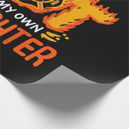 Papier Cadeau J'ai tellement chaud que j'ai mon propre pompier (Coin)