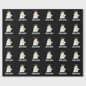 Papier Cadeau J'ai un Boo Boo Drôle Ghost Pun Dark BG (Plat)