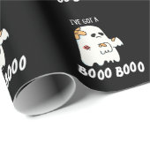 Papier Cadeau J'ai un Boo Boo Drôle Ghost Pun Dark BG (Coin rond)
