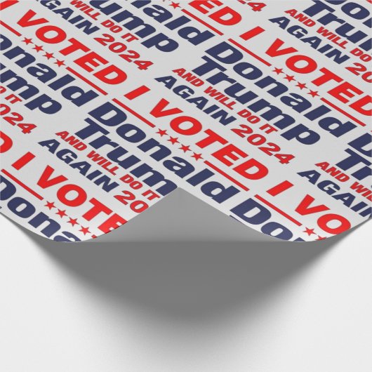 PAPIER CADEAU J'AI VOTÉ DONALD TRUMP (Coin)