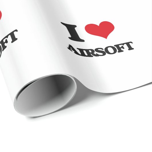 Papier Cadeau J'aime Airsoft (Coin rond)
