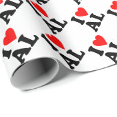 PAPIER CADEAU J'AIME AL (Coin rond)