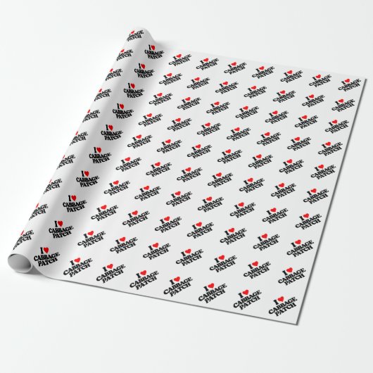 PAPIER CADEAU J'AIME CHOU PATCH (Déroulé)