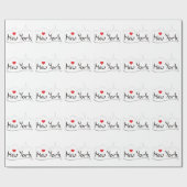 Papier Cadeau J'aime (coeur) New York, New York (Plat)