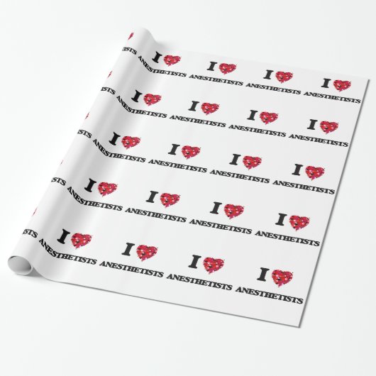 Papier Cadeau J'aime des anesthésistes (Déroulé)