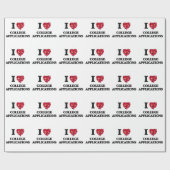 Papier Cadeau J'aime des applications d'université (Plat)