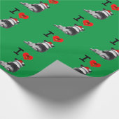 Papier Cadeau J'aime des Corgis (Coin)