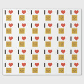 Papier Cadeau J'aime des gaufres (Plat)