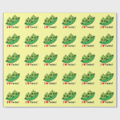 Papier Cadeau J'aime des jumeaux : Deux pois dans une cosse (Plat)