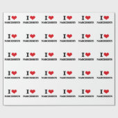 Papier Cadeau J'aime des Narcissists (Plat)