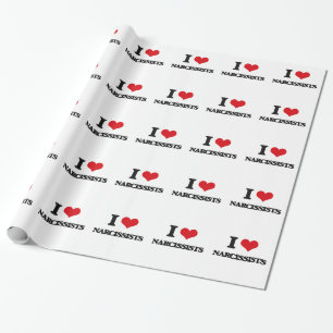 Papier Cadeau J'aime des Narcissists