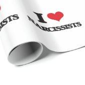 Papier Cadeau J'aime des Narcissists (Coin rond)