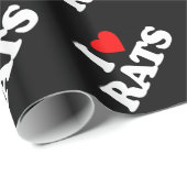 PAPIER CADEAU J'AIME DES RATS (Coin rond)