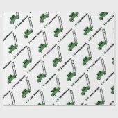 Papier Cadeau J'aime des tondeuses à gazon (Plat)