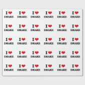 Papier Cadeau J'aime Drake (Plat)
