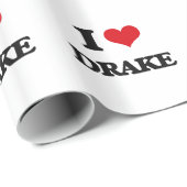 Papier Cadeau J'aime Drake (Coin rond)