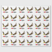 Papier Cadeau J'aime Eagles (Plat)