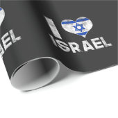Papier Cadeau J'aime Israël (Coin rond)